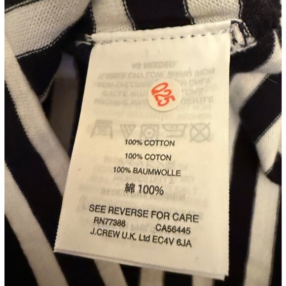 J.Crew Womens Size M Black & White Striped Ruffle Sleeve Top - Picture 8 of 8